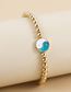 Fashion Blue Resin Gold Beaded Beaded Oil Tai Chi Bracelet