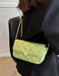 Fashion Green Pu Diamond Lock Flap Crossbody Bag