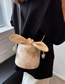 Fashion Khaki Smudged Portable Bow Large Capacity Crossbody Bag