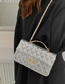 Fashion Black Diamond Shiny Lock Flap Crossbody Bag