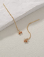Fashion Gold Bronze Zirconium Cherry Tassel Drop Earrings