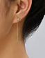 Fashion Gold Bronze Diamond Butterfly Tassel Earrings