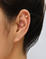 Fashion Gold Pure Copper Geometric Hollow Chain Ear Cuff Set