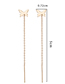 Fashion Gold Pure Copper Butterfly Tassel Earrings