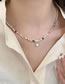 Fashion B Necklace Geometric Round Beads Square Beaded Heart Necklace