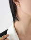 Fashion Gold Titanium Steel Heart Pearl Stud Earrings