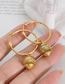 Fashion Gold Titanium Steel Geometric Small Lantern Earrings