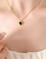 Fashion P435-zircon Gold Necklace-40+5cm Titanium Diamond Heart Necklace