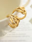 Fashion Gold Titanium Gold Plated Twisted C-hoop Earrings