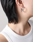 Fashion Silver Titanium Gold Plated Glossy Geometric Earrings