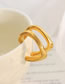 Fashion Gold Titanium Gold Plated Glossy Geometric Earrings
