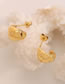 Fashion Gold Titanium Gold Plated Diamond Star Star Cutout Earrings