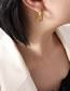 Fashion Gold Titanium Gold Plated Zirconia Chain Earrings