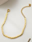 Fashion Gold Titanium Square Beaded Necklace