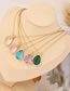 Fashion 5# Green Titanium Drop Diamond Necklace