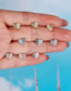 Fashion 13# Brass Diamond Geometric Piercing Stud Earrings