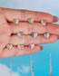 Fashion 11# Brass Diamond Bow Pierced Stud Earrings