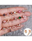 Fashion 16# Brass Diamond Geometric Piercing Stud Earrings