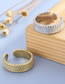 Fashion Gold Titanium Textured Open Ring
