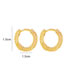 Fashion Gold Copper Gold Plated Geometric Circle Earrings