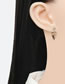 Fashion Gold Brass Gold Plated Zirconia Stud Round Earrings