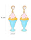 Fashion Color Alloy Drip Oil Ice Cream Earrings