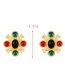 Fashion Color 1 Alloy Resin Geometric Stud Earrings