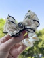 Fashion Creamy-white Fabric Alloy Diamond-encrusted Bow Large Intestine Hair Rope