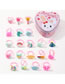 Fashion Mixed Colors (20 Combinations) Acrylic Strawberry Star Unicorn Flower Ring Set