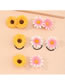 Fashion Pinkish Yellow Fabric Daisy Hair Rope Hair Clip Set