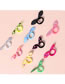 Fashion Color Geometric Print Bow Hair Rope Set