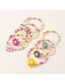 Fashion 7 Colorful Daisy Bracelets Acrylic Colorful Beaded Flower Bracelet Set