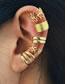Fashion 3# Alloy Leaf Hollow Multilayer Ear Cuff Set