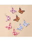 Fashion Color Pu Leather Butterfly Earring Set
