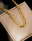 Fashion Gold Titanium Steel Geometric Chain Necklace