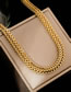 Fashion Gold Titanium Steel Geometric Chunky Chain Necklace