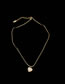 Fashion Gold Titanium Fritillaria Heart Necklace