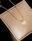 Fashion Gold Titanium Fritillaria Heart Necklace