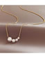 Fashion Gold Titanium Geometric Pearl Necklace