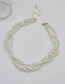 Fashion White Multi-layer Pearl Wrap Necklace