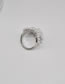 Fashion Silver Metal Pearl Irregular Staggered Ring