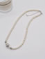 Fashion White Pearl Beaded Metal Ball Necklace