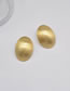 Fashion Gold Alloy Geometric Oval Stud Earrings