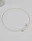 Fashion Gold Alloy Pearl Open Collar