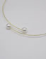 Fashion Gold Alloy Pearl Open Collar