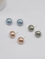 Fashion Silver Alloy Geometric Ball Stud Earrings