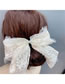 Fashion Black Duckbill Clip Lace Pearl Bow Hair Clip
