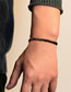 Fashion Black Resin Geometric Beaded Cord Braid Bracelet