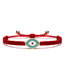 Fashion Red Alloy Drop Oil Diamond Eye Cord Braided Bracelet