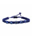 Fashion Navy Blue Resin Cord Braided Eye Bracelet